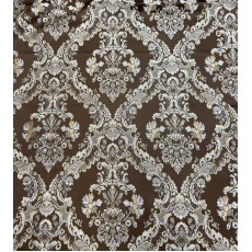 Jacquard Damask, Color Chocolate Fabric sold By the Yard, 58 