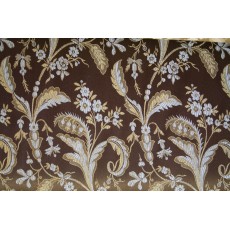 Jacquard Floral, Fabric, Color Chocolate Fabric, sold By the Yard, 58 