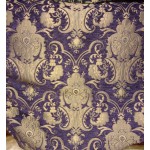 Chenille Renaissance Home Decor Upholstery,Color Purple/Gold,  Sold By the Yard 