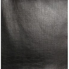 Vinyl Crocodile , color Black, Fake Leather Upholstery Fabric By the Yard Copy