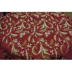 Jacquard Floral, Fabric, Color Burgundy Fabric, sold By the  Yard, 58 