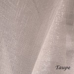 Sheer fabrics Lexi Shiny with sparkle Faux Linen Fabric Taupe, 118