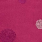 Circle Embroidery Polyester Taffeta Fabric, Color fuschia, 58